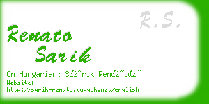 renato sarik business card